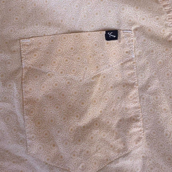 Lost at Sea men’s yellow abstract print button down sz s - Picture 5 of 6